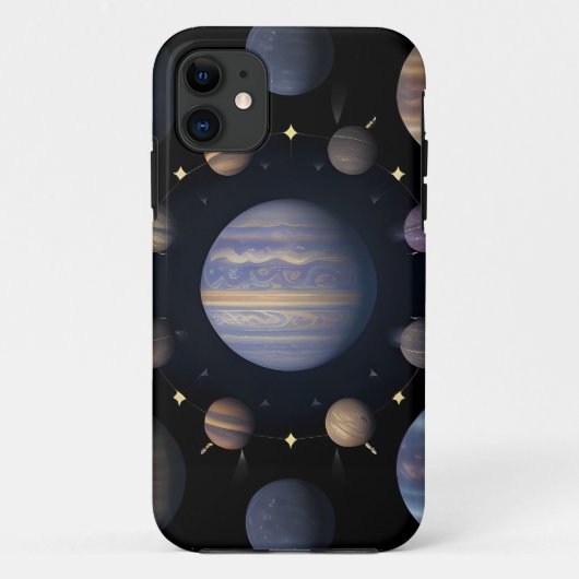 Zonnestelsel Planeten in de Ruimte Gerangschikt Case-Mate iPhone Case (Achterkant)