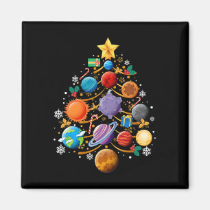 Zonnestelsel Planeten Kerstboom Astronomie Kerstmi Magneet
