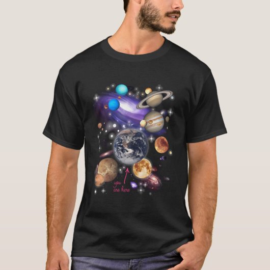 Zonnestelsel Planeten Ruimte T-shirt (Voorkant)