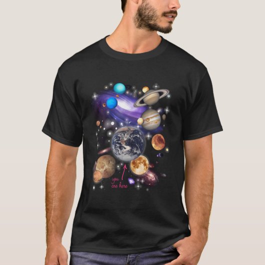 Zonnestelsel Planeten Ruimte T-shirt (Voorkant)