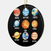 zonnestelsel Planeten Science Earth Keramisch Ornament (Links)