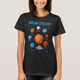 Zonnestelsel Planeten STEM Ruimte T-shirt