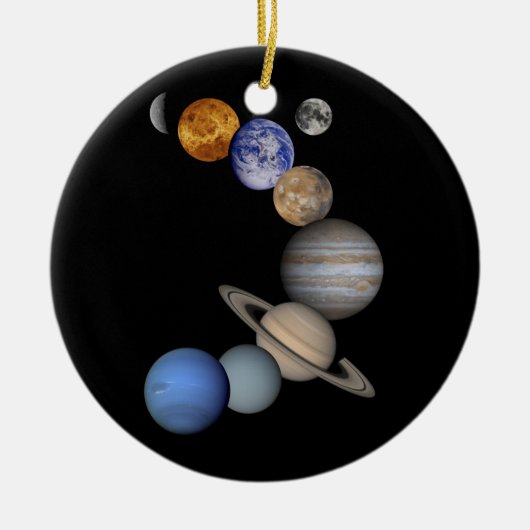 zonnestelsel planeten universum keramisch ornament (Voorkant)