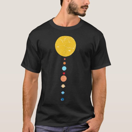 Zonnestelsel Planeten Venus Earth Mars Jupiter Sat T-shirt (Voorkant)