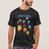 Zonnestelsel Planeten Wetenschap Ruimtestam T-shirt (Voorkant)
