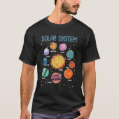 Zonnestelsel Planeten Wetenschap Ruimtestam T-shirt (Voorkant)