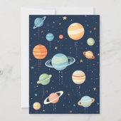 Zonnestelsel planeten zon kinderen verjaardag uitn kaart (Achterkant)
