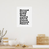 Zonnestelsel Poster (Keuken)
