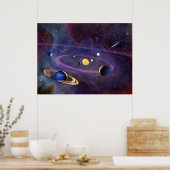Zonnestelsel Poster (Keuken)