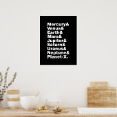 Zonnestelsel Poster (Keuken)