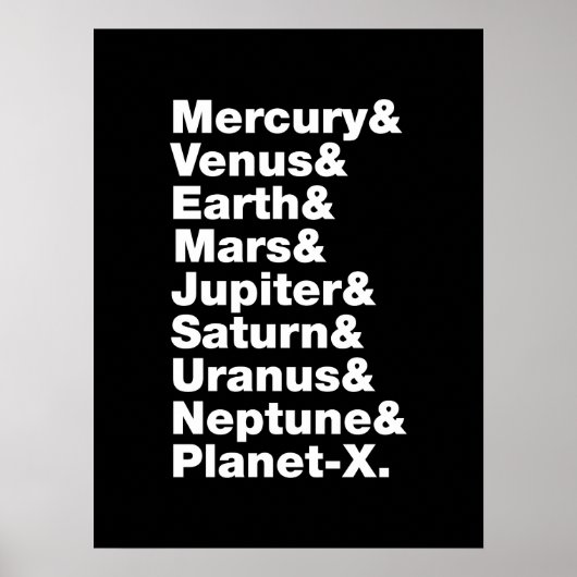 Zonnestelsel Poster (Voorkant)
