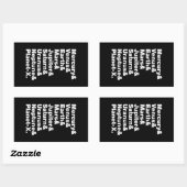 Zonnestelsel Rechthoekige Sticker (Vel)