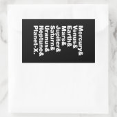 Zonnestelsel Rechthoekige Sticker (Tas)