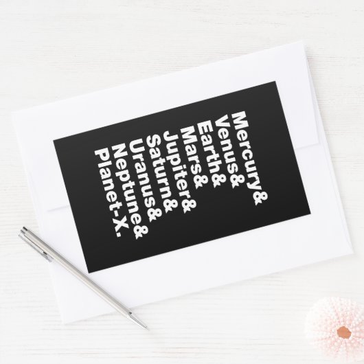 Zonnestelsel Rechthoekige Sticker (Envelop)