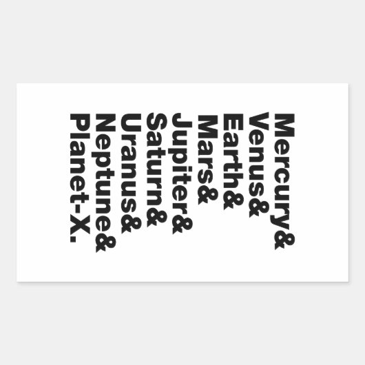 Zonnestelsel Rechthoekige Sticker (Voorkant)