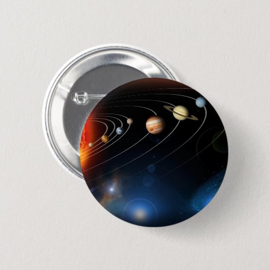 "Zonnestelsel" Ronde Button 5,7 Cm (Voorkant /achterkant)