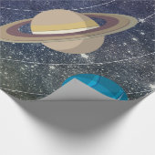 Zonnestelsel, Ruimte en Sterren Cadeaupapier (Hoek)