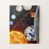 Zonnestelsel, ruimteverfrissing, educatieve puzzel (Verticaal)