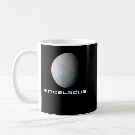 Zonnestelsel Saturn Moon Enceladus Space Astronomi Koffiemok (Links)