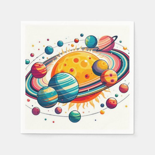 Zonnestelsel Servet (Voorkant)