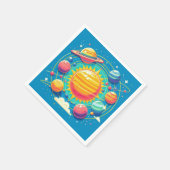 Zonnestelsel servetten (Hoek)