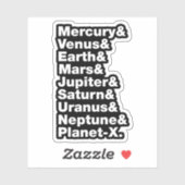 Zonnestelsel Sticker (Vel)