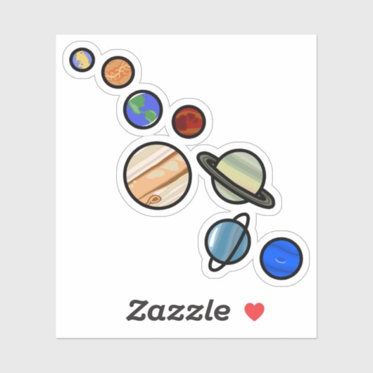 Zonnestelsel Sticker (Vel)