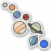 Zonnestelsel Sticker (Voorkant)