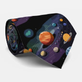 Zonnestelsel Stropdas (Opgerold)