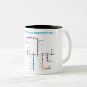 Zonnestelsel Subway Cup Tweekleurige Koffiemok (Voorkant rechts)