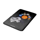 Zonnestelsel Sun Planets Astronaut Milky Way Badmat (Gekanteld)