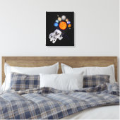 Zonnestelsel Sun Planets Astronaut Milky Way Canvas Afdruk (Insitu (Slaapkamer))