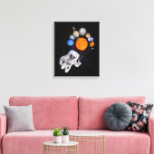 Zonnestelsel Sun Planets Astronaut Milky Way Canvas Afdruk (Insitu (Woonkamer))