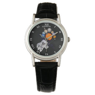 Zonnestelsel Sun Planets Astronaut Milky Way Horloge