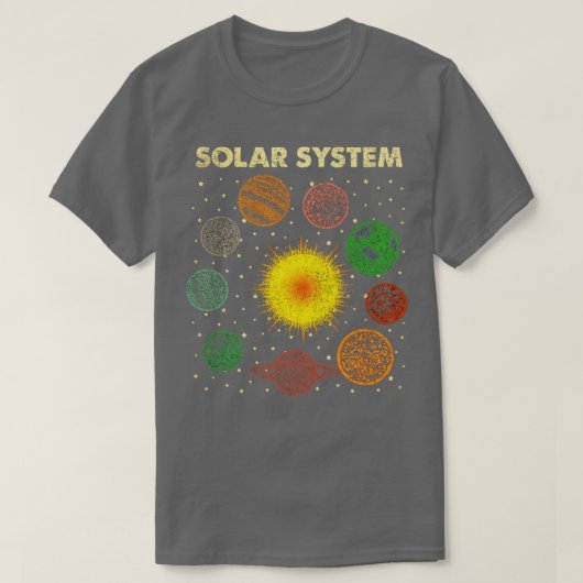 Zonnestelsel T-shirt (Design voorkant)