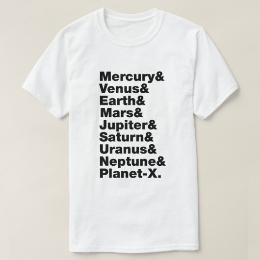 Zonnestelsel T-shirt (Design voorkant)
