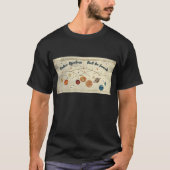 Zonnestelsel Uit Lunchen Retro Ruimte Design T-shirt (Voorkant)