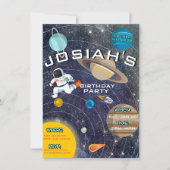 Zonnestelsel Verjaardagsfeestuitnodiging Kaart (Voorkant)