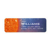 Zonnestelsel Vurige Zon Ruimte Terugkeer Adres Leo Etiket (Voorkant)