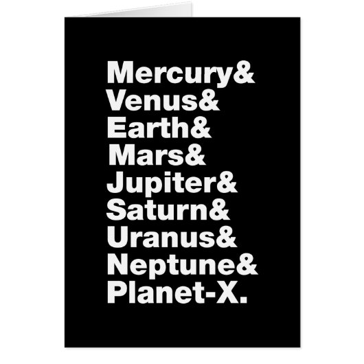 Zonnestelsel Wenskaart (Voorkant)