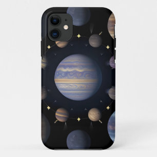 Zonnestelselplaneten gerangschikt in de ruimte Case-Mate iPhone case