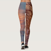 Zonnesten boven zee en snowpiene leggings (Achterkant)