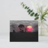 Zonnesten met bomen briefkaart (Staand voorkant)