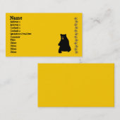 zonnestencil, zwarte beer, naam, adres 1, adres... visitekaartje (Voorkant / Achterkant)