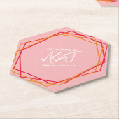 Zonnestijg Oranje Roze Roos Roze Rood Weddenschap Kartonnen Onderzetters (Schuin)