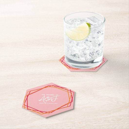 Zonnestijg Oranje Roze Roos Roze Rood Weddenschap Kartonnen Onderzetters (Insitu)