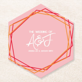 Zonnestijg Oranje Roze Roos Roze Rood Weddenschap Kartonnen Onderzetters