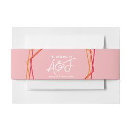 Zonnestijg Oranje Roze Roos Roze Rood Weddenschap Uitnodigingen Wikkel