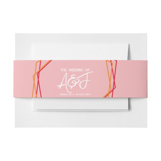 Zonnestijg Oranje Roze Roos Roze Rood Weddenschap Uitnodigingen Wikkel (Voorkant Voorbeeld)