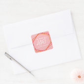 Zonnestijg Oranje Roze Roos Roze Rood Weddenschap Vierkante Sticker (Envelop)